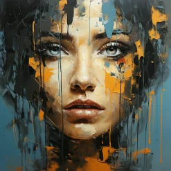 Sale Acrylglasbild BLUE EYE GIRL Acrylbilder