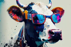 Clearance Acrylglasbild COOLE KUH Acrylbilder|Glasbilder