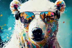 Online Acrylglasbild COOLER EISBÄR Acrylbilder