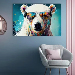 Online Acrylglasbild COOLER EISBÄR Acrylbilder