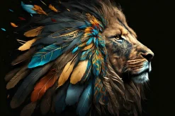 Outlet Acrylglasbild INDIAN KING Acrylbilder