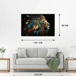 Outlet Acrylglasbild INDIAN KING Acrylbilder