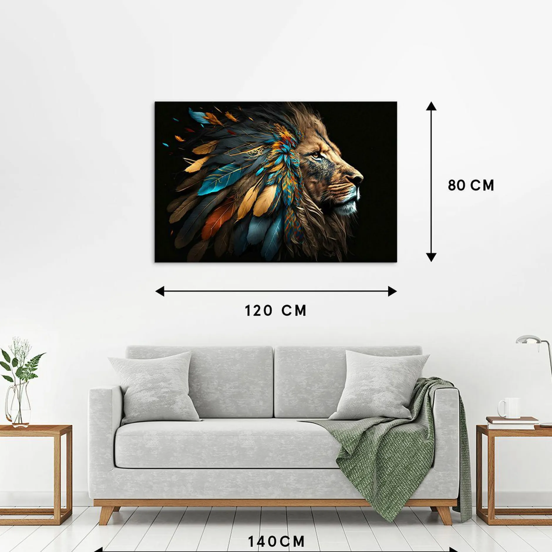 Outlet Acrylglasbild INDIAN KING Acrylbilder