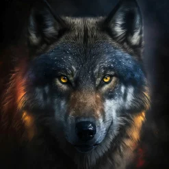 Best Acrylglasbild MYSTERIOUS WOLF Acrylbilder