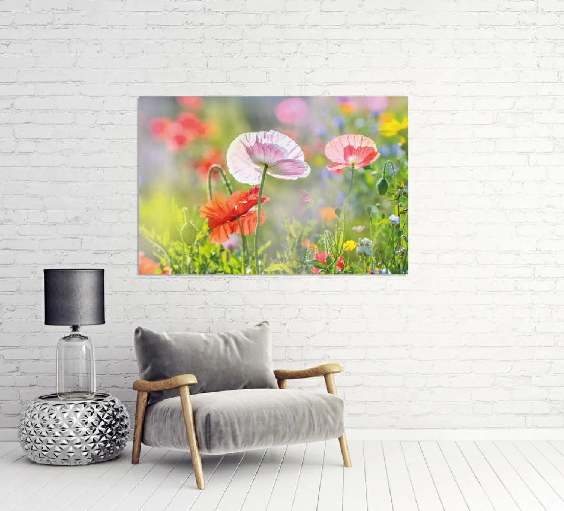 Best Akustikbild MOHNBLUMEN 4 Akustikbilder