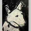 Hot Aludibondbild DOG BLACK WHITE Metallbilder
