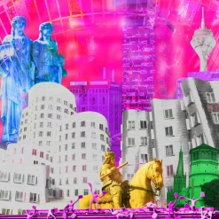 Clearance Aludibondbild DÜSSELDORF Metallbilder|Kunstdrucke