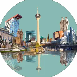 Sale Aludibondbild DÜSSELDORF Metallbilder