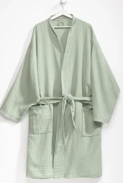 Clearance Bademantel MUSSELIN S/M Bademäntel|Bademäntel