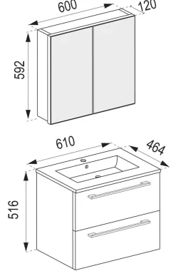 Best Badezimmerset BADINOS Komplette Badezimmer