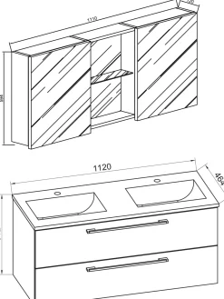 Badezimmerset BUDASI Komplette Badezimmer