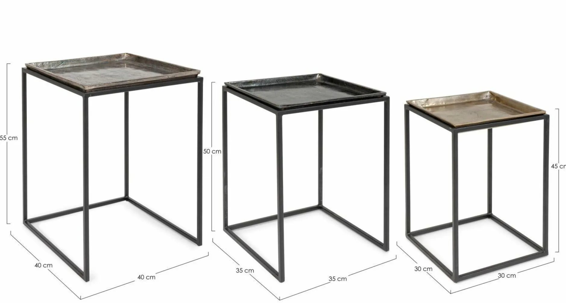 New Beistelltisch AMIRA 3er Set Beistelltische|Beistelltische