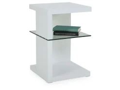 Clearance Beistelltisch DOMINGO Weiß Beistelltische|Beistelltische