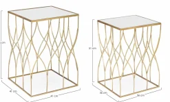 Clearance Beistelltisch ELENOR 2er Set Beistelltische|Beistelltische