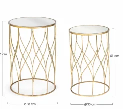 Outlet Beistelltisch ELENOR 2er Set Beistelltische|Beistelltische