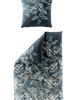 Outlet Bettwäsche Mako-Satin blau Bettwäsche|Bettwäsche