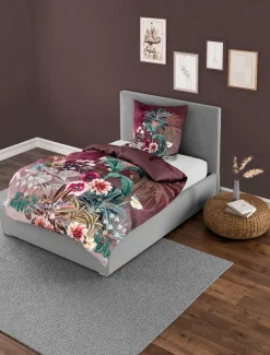 Online Bettwäsche Mako-Satin rubin Bettwäsche|Bettwäsche