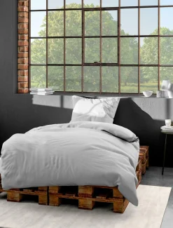 Clearance Bettwäsche Mako-Satin silber Bettwäsche|Bettwäsche