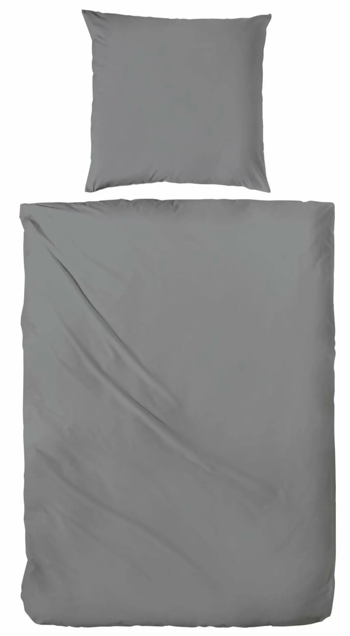 Outlet Bettwäsche Renforcé anthrazit Bettwäsche|Bettwäsche