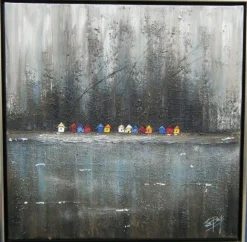 Online Bild ABSTRAKTE HÄUSER Originalbilder