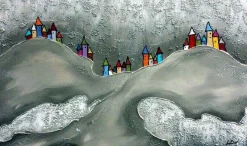 Best Bild ABSTRAKTE HÄUSER Originalbilder