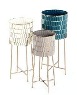 Blumensäule 3er Set Pflanz- Und Übertöpfe