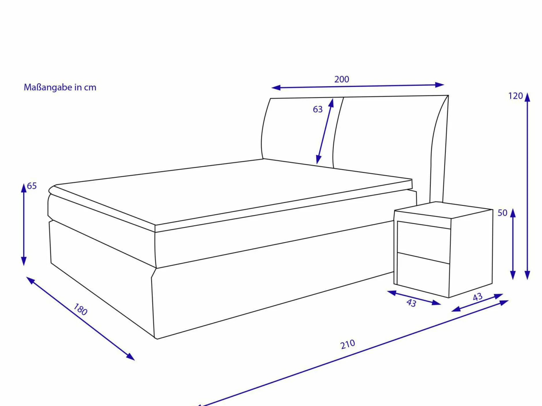 Outlet Boxspringbett VIBORG Boxspringbetten