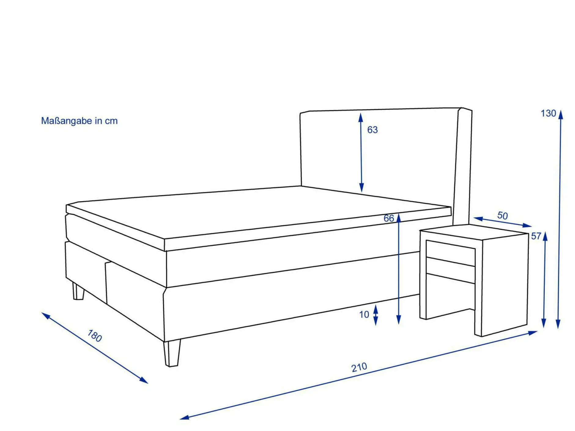 Clearance Boxspringbett ASETTO Boxspringbetten