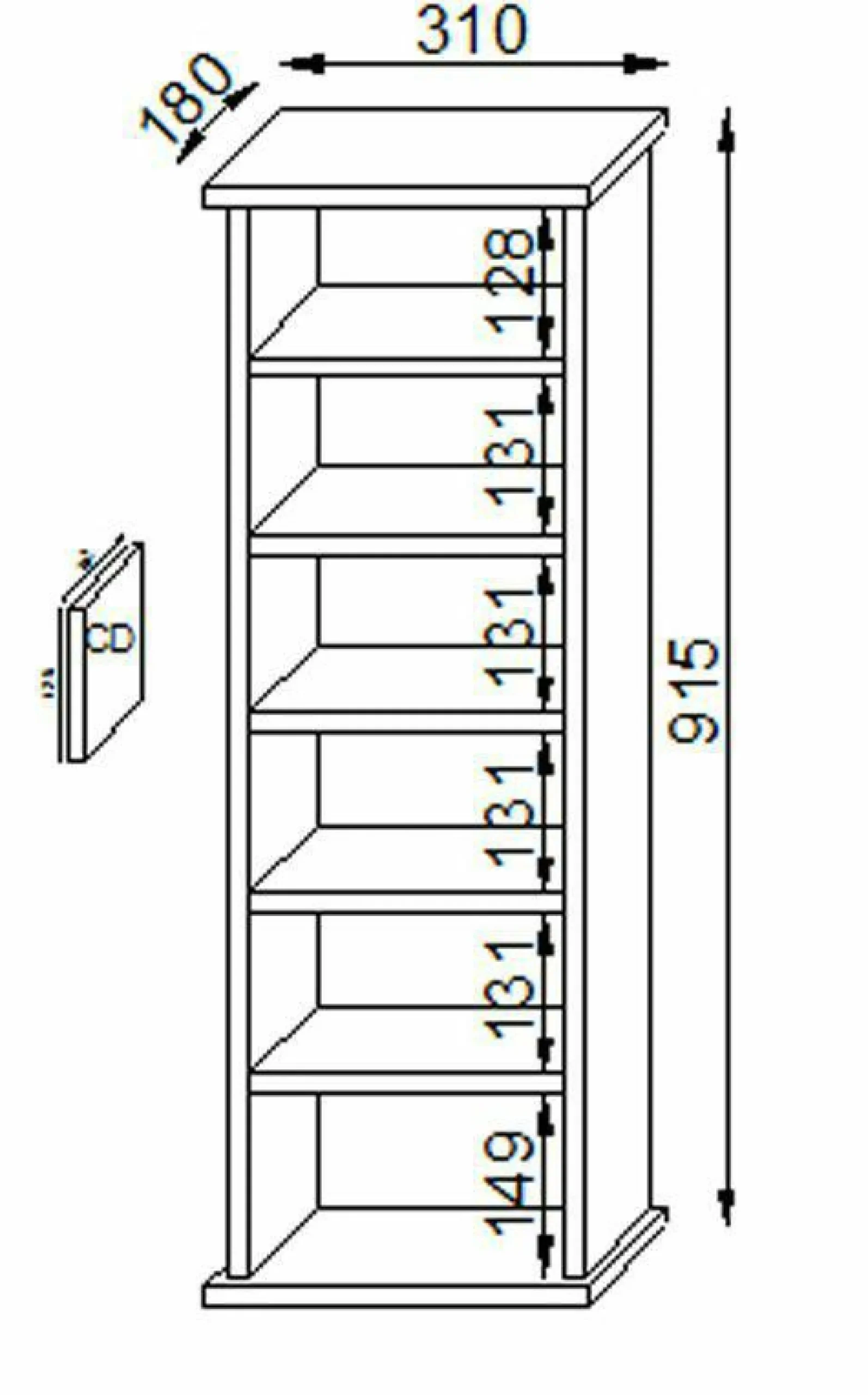 CD/DVD-Turm Vostan Büroregale