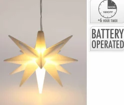 Discount Christbaumschmuck Hänger Stern STAR LED 3D Weihnachtsbeleuchtung|Baumschmuck
