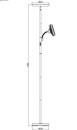 Outlet Deckenfluter DAVYD Stehleuchten|Stehlampen