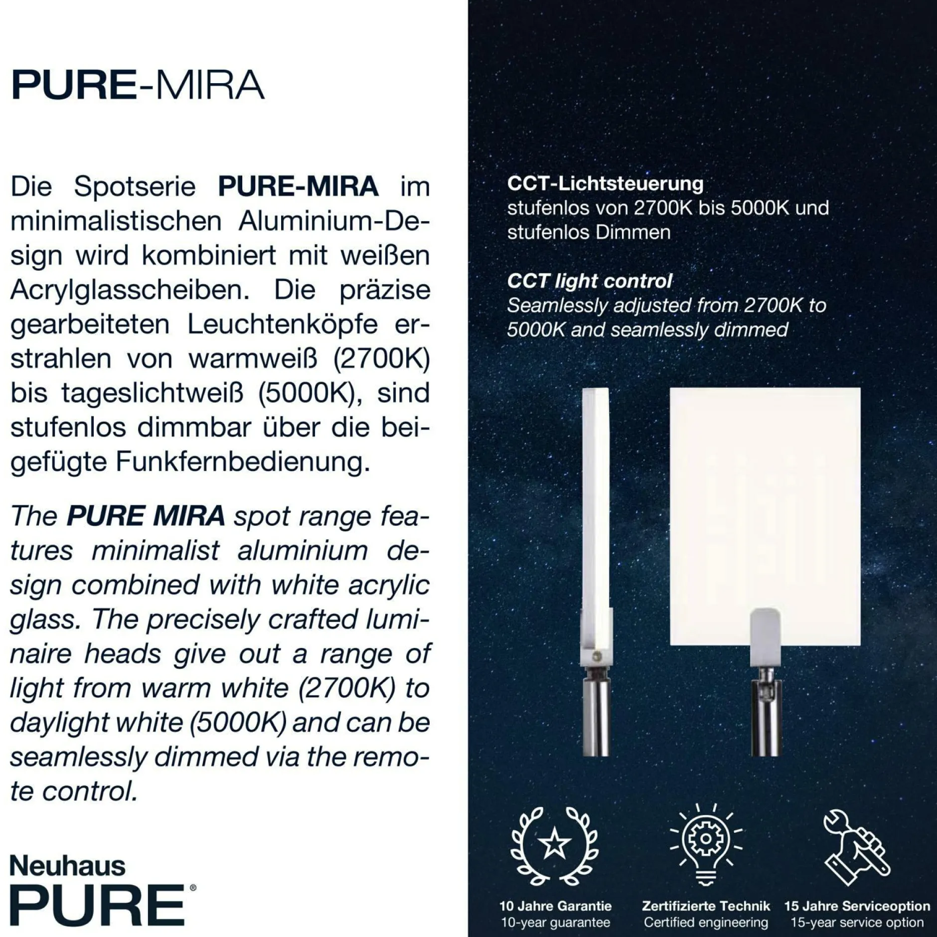 Sale Deckenleuchte PURE MIRA Spotserien|Spotserien