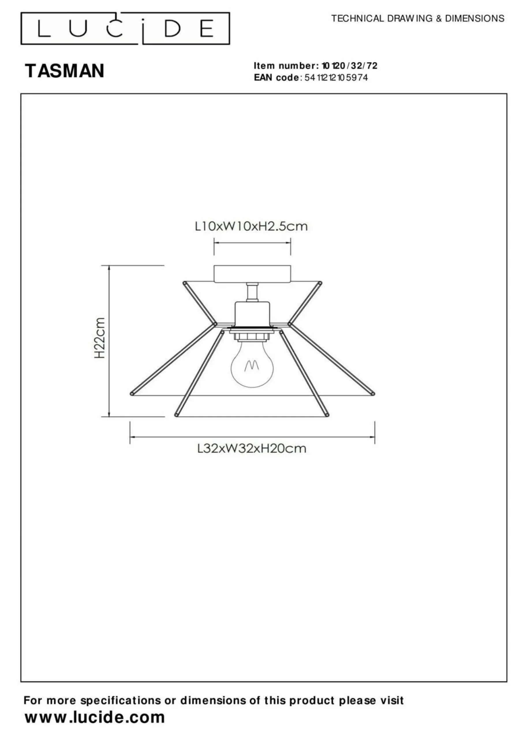 Sale Deckenleuchte TASMAN Deckenleuchten|Dielenleuchten