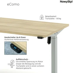 New Elektroschreibtisch eCOMO Schreibtische|Schreibtische