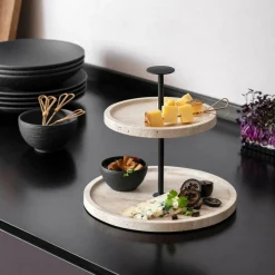 Best Etagere Manufacture Travertine Tabletts|Etageren