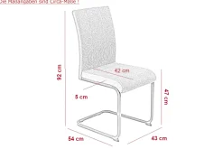 Clearance Freischwinger LINN 2er Set Freischwingerstühle