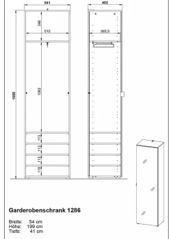 Online Garderobenschrank SAVONA Garderobenschränke|Schränke