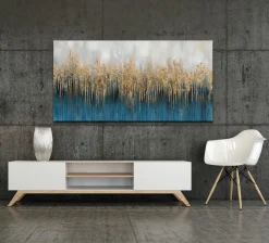 Online Gemälde ABSTRAKT BLAU GOLD Originalbilder