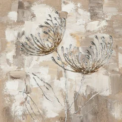 Outlet Gemälde CHRYSANTHEMEN SILBER Kunstdrucke