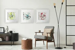 Hot Gemälde COMPOSITION in ROT Holzbilder