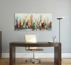 Gemälde FARBENFROHE SKYLINE Originalbilder