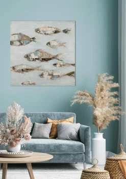 Discount Gemälde FISCHSCHWARM Originalbilder