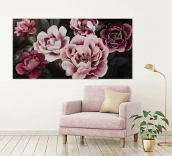 Best Gemälde HÜBSCHE ROSA BLÜTEN Originalbilder