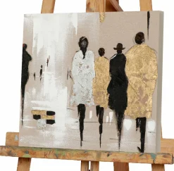 Clearance Gemälde MODENSCHAU GOLD/SILBER Originalbilder