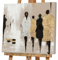 Outlet Gemälde MODENSCHAU GOLD/SILBER Kunstdrucke