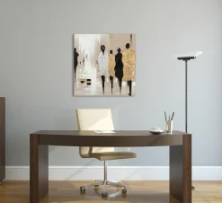 Outlet Gemälde MODENSCHAU GOLD/SILBER Kunstdrucke