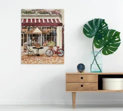 Hot Gemälde STRAßENCAFE IN ROT Originalbilder