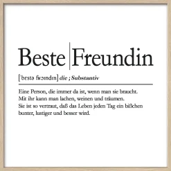 Clearance Gerahmtes Bild BESTE FREUNDIN Holzbilder|Bilder