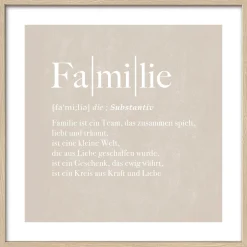 Clearance Gerahmtes Bild FAMILIE Holzbilder|Bilder