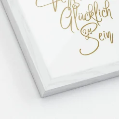 Best Gerahmtes Bild GLÜCKLICH SEIN Holzbilder|Bilder